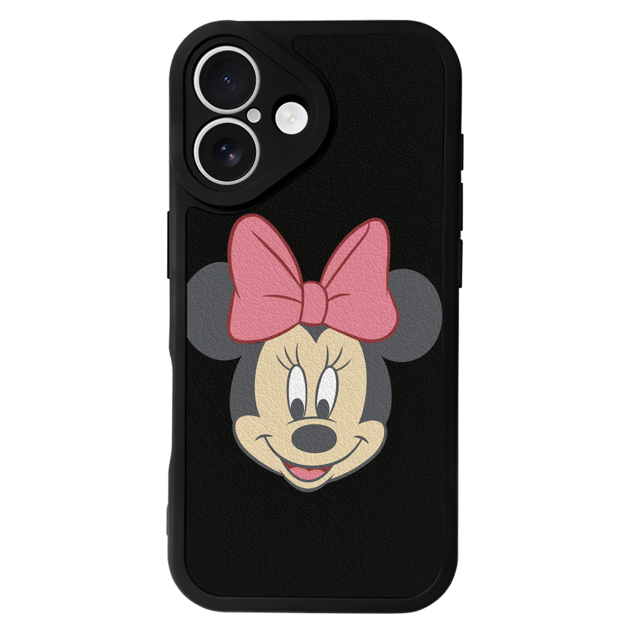 （画像用） ミッキーマウス Mickey Mouse 【iPhone 16シリーズ対応】シリコンスマホケース（レザー調） 材質：シリコン